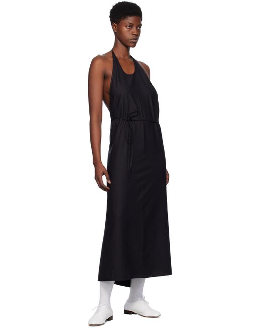 Baserange Black Apron Maxi Dress