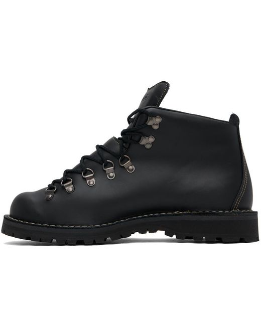 Danner Black Handcrafted Grained Leather Waterproof Lace-Up Boots for men