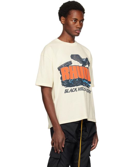 Rhude Off-white 'black Hills' T-shirt for men