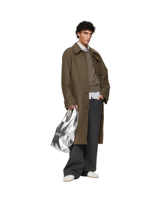 A.P.C. White Ninon Small Tote for men