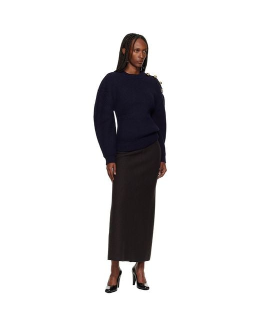 Lanvin Black Pencil Maxi Skirt