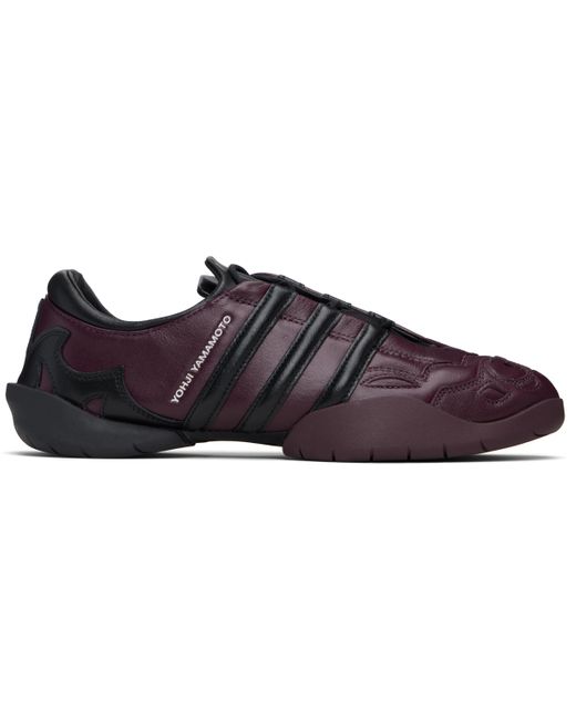 Y-3 Black Burgundy Regu 2002 Sneakers for men
