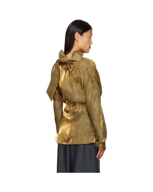 Kiko Kostadinov Green Jacana Blouse