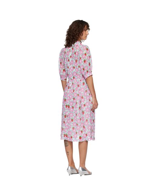Comme des Garçons Multicolor Polyester Georgette Brett Westfall Pattern Dress