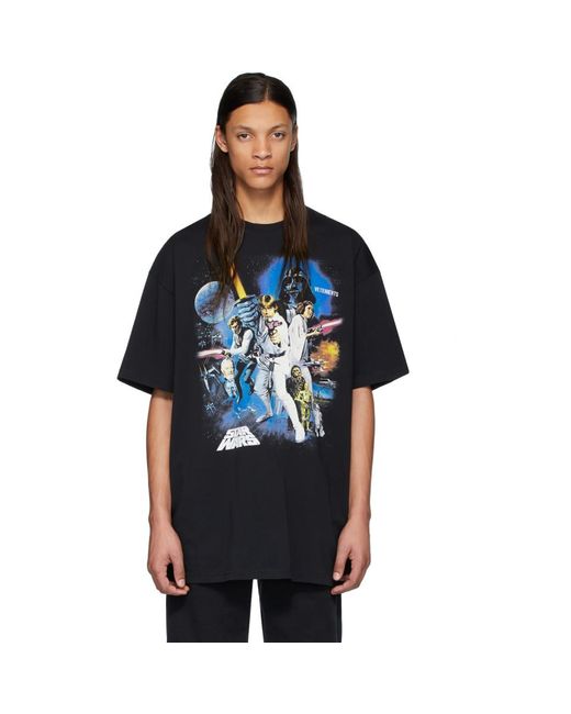 Vetements Black Star Wars Edition Movie Poster T-shirt for Men | Lyst