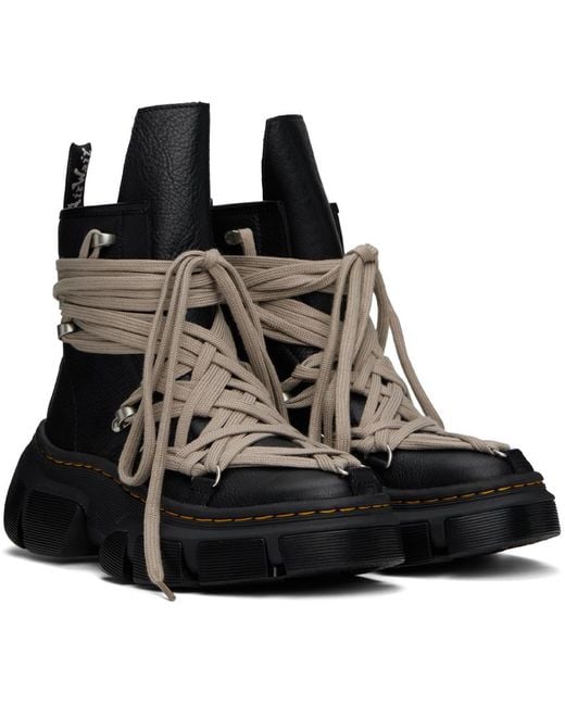 Rick Owens Black Dr. Martens Edition 1460 Dmxl Mega Lace Boots for