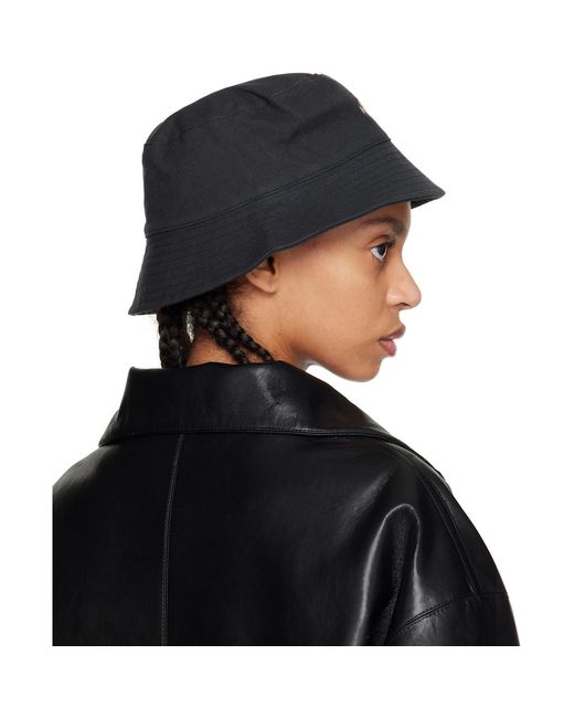 Nanushka Black Caran Bucket Hat