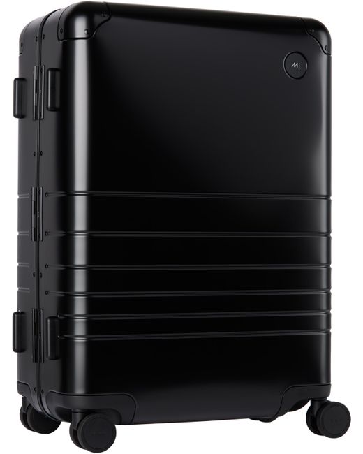 Monos Black Aluminum Check-In Medium Suitcase for men