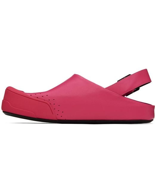 Marni Pink Fussbett Sabot Sandals for men