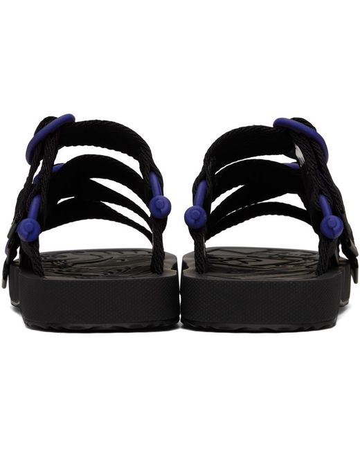 Burberry Black Nylon Strap Sandals for men