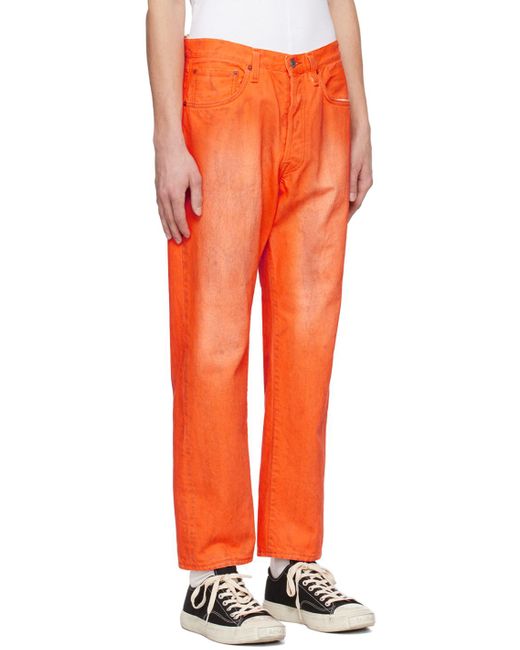 Acne Orange Relaxed-Fit Jeans for men