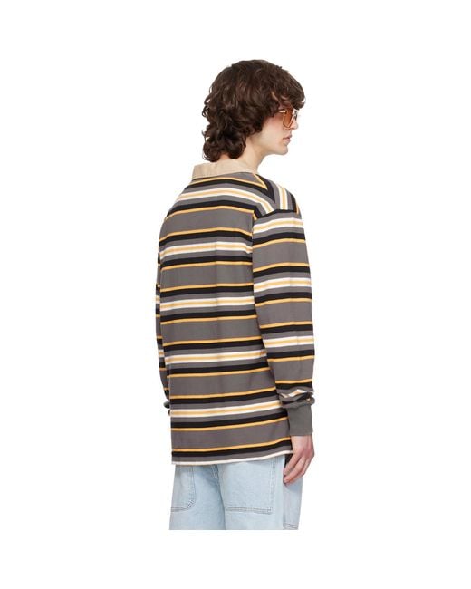 Sanderlak Black Rugby Polo for men