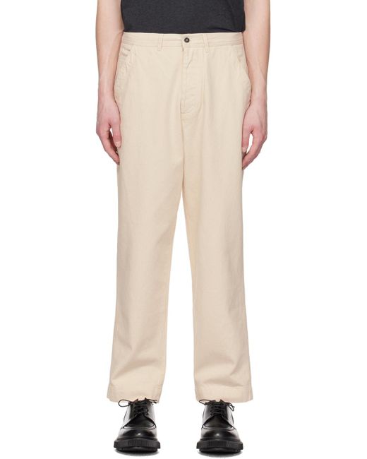 Officine Generale Natural Off-white Preston Denim Trousers for men