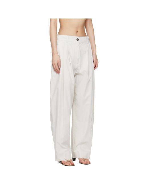 Studio Nicholson White Off- Acuna Trousers