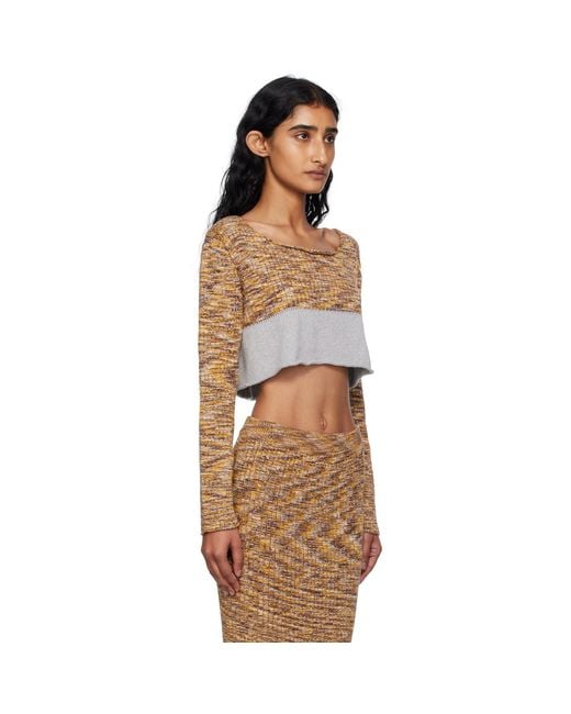 Baserange Multicolor Waste Cropped Sweater