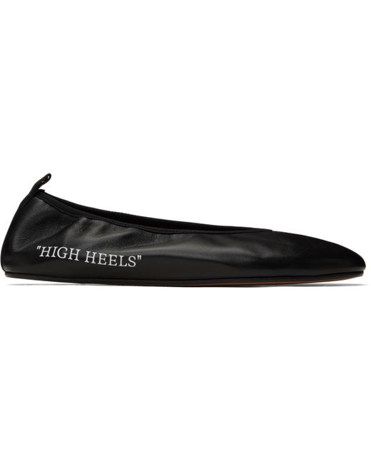 Off-White c/o Virgil Abloh Black 'High Heel' Ballerina Flats