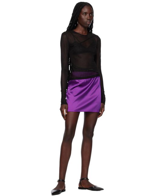 Tom Ford Ssense Exclusive Purple Elasticized Miniskirt