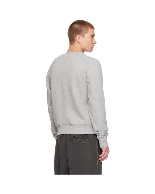 Entire studios Gray Pod Crew Sweatshirt for men