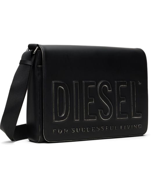 メンズ DIESEL ブラック Dsl 3D S X メッセンジャーバッグ Black