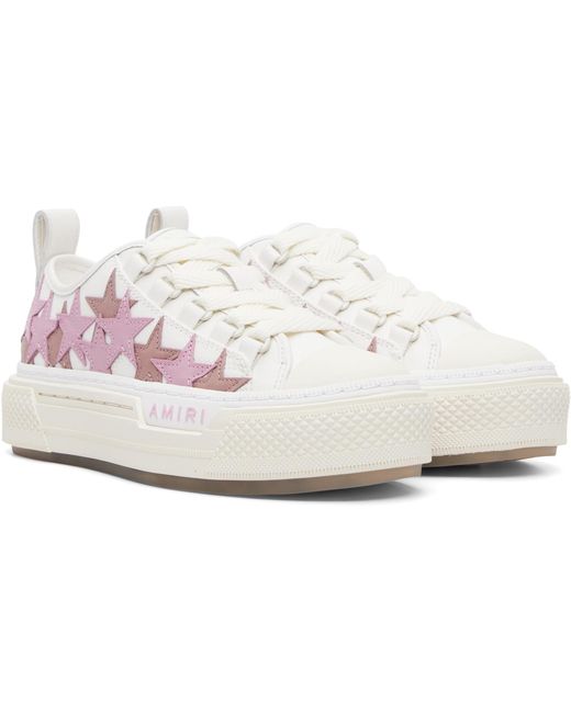 Amiri Pink Stars Court Low Sneakers