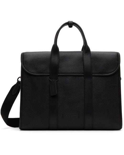 COACH Black Gotham Portfolio Faux Leather Bag for men