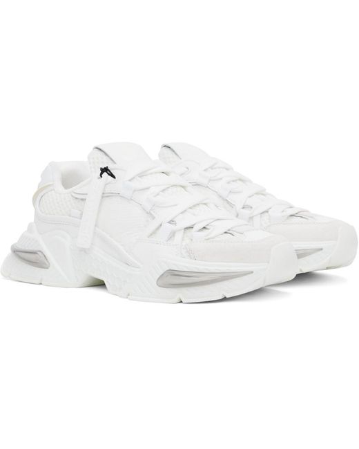 dolce and gabbana white and black sneakers