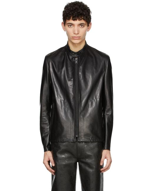 Schott Nyc Mission Leather Jacket in Black for Men - Lyst