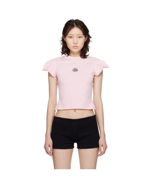 Vetements Black Biker Cross Logo Front Sleeve T-Shirt