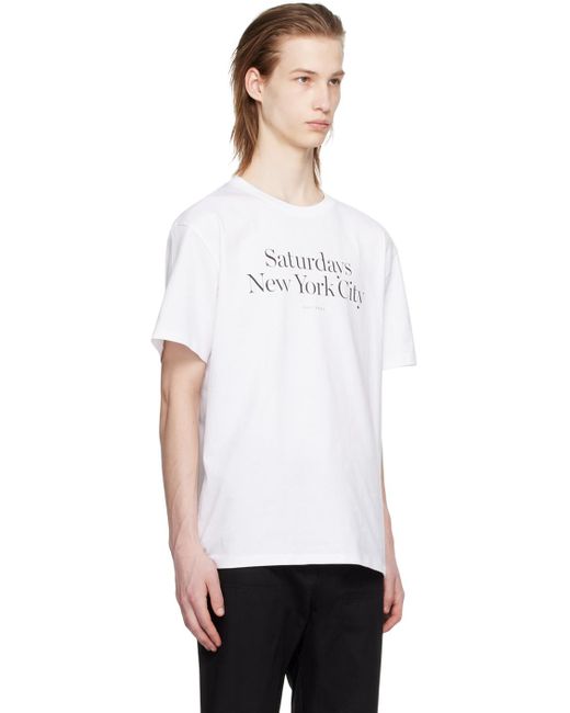 T-shirt miller blanc Saturdays NYC pour homme en coloris White