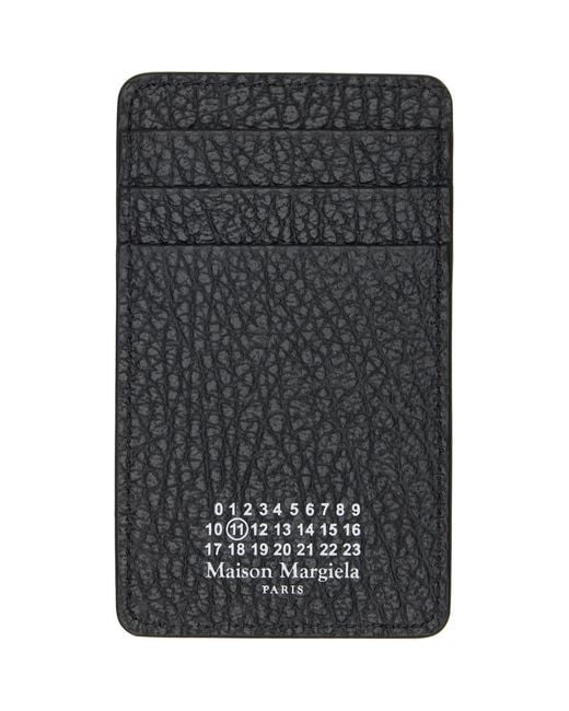 Maison Margiela Black Four Stitches Card Holder for men