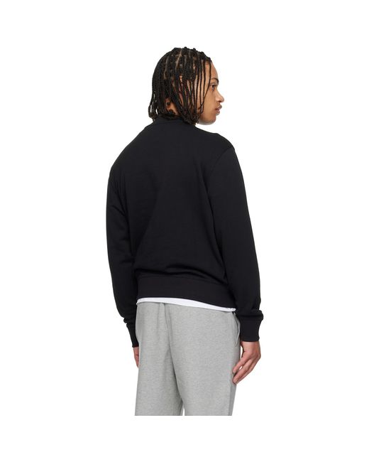 Boss Black Relaxed-Fit Cotton Terry Contrast Logo Sweatshirt for men