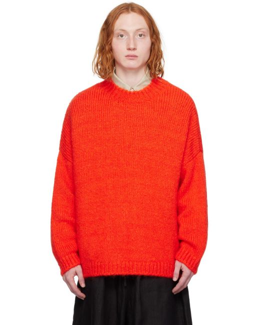 Cordera Red Fuzzy Sweater for men