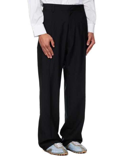 STEFAN COOKE Black Tuxedo Trousers for men