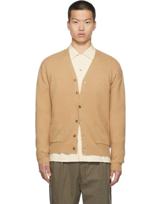 Beams Plus Wool Elbow Patch 7g Cardigan for Men | Lyst