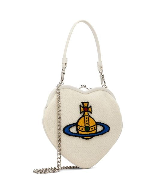 Vivienne Westwood White Off- Belle Heart Frame Bag