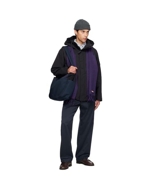 Nanamica Blue Wide Straight Chino Trousers for men