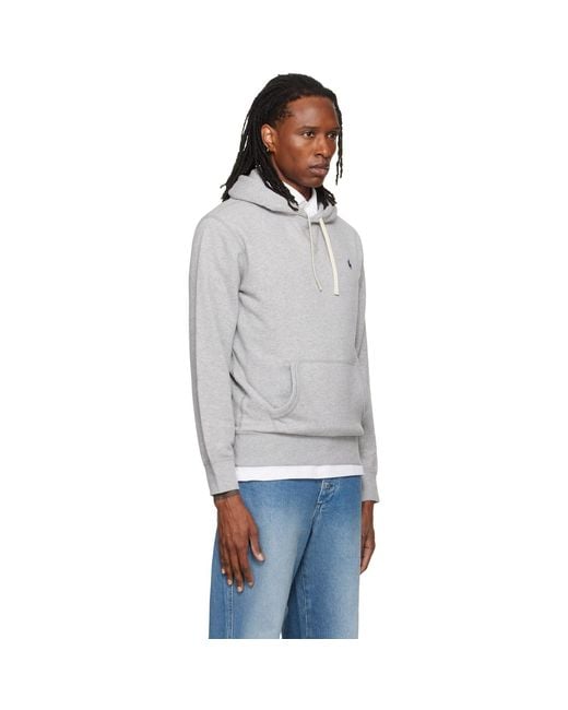 Polo Ralph Lauren Gray 'The Rl Fleece' Hoodie for men