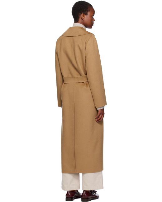Manteau poldo brun clair Max Mara en coloris Black