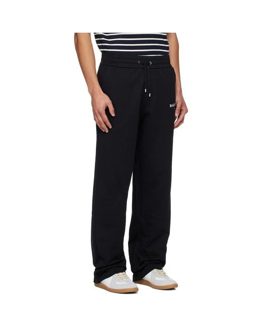 Balmain Black Paris' Writing Sweatpants for men