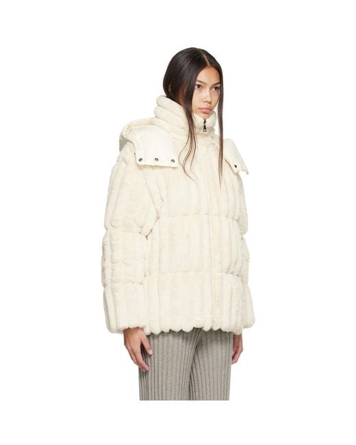 Moncler Natural Fare Quilted Faux Fur Jacket