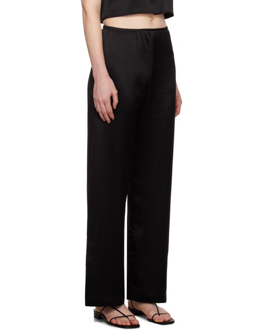 Leset Black Barb Wide Leg Lounge Pants