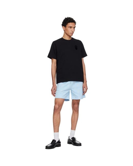 Casablanca Black Squash Logo Flock Short Sleeve T‑Shirt for men