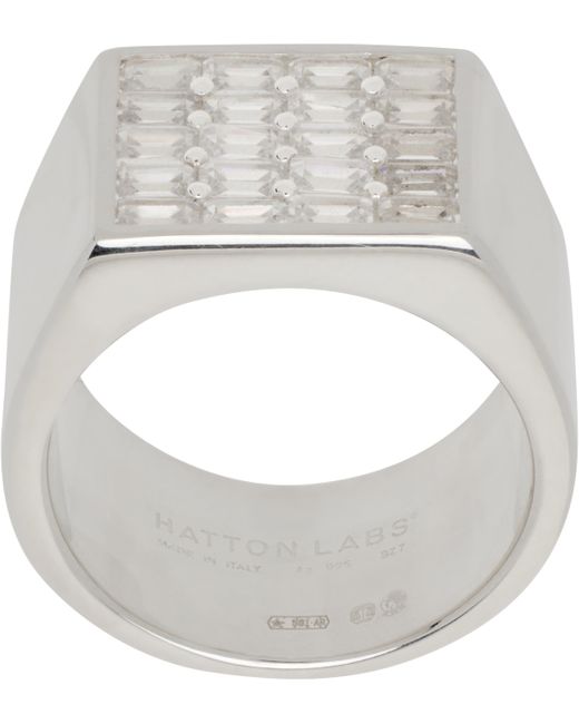 Hatton Labs Metallic Craquelure Ring for men
