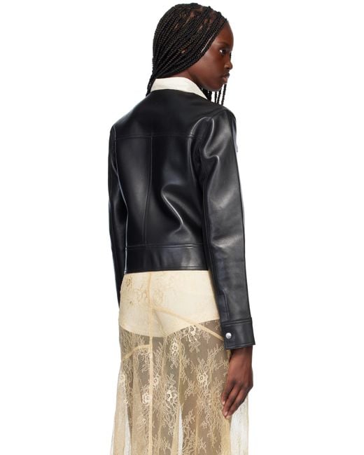 Stand Studio Black Cassie Leather Jacket