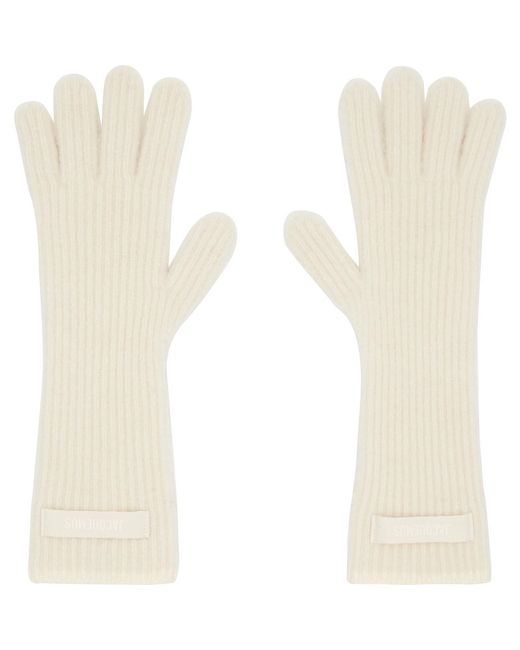 Jacquemus White Off- La Casa 'The Gros Grain' Gloves