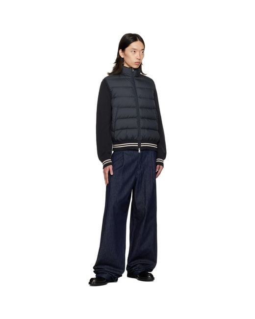 Moncler Black Padded Cotton Down Jacket for men