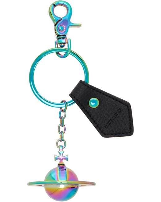 メンズ Vivienne Westwood マルチカラー 3D Orb キーチェーン Blue