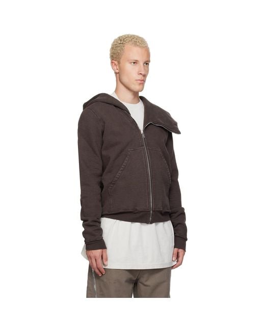Rick Owens Brown Tower Mountain Hoodie for men