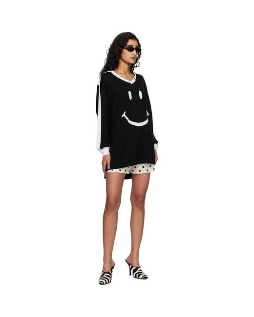 Moschino Black Smiley Extra-Fine Merino Wool Sweater