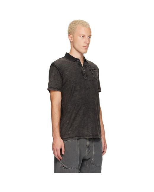 DIESEL Black T-Ardy Polo for men